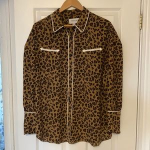 Leopard Print Western Shirt